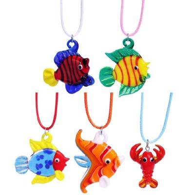 Glaze Fish Charm Necklace Unique Rope Necklace Multifuntional Neck Jewelry Pendant Necklace Suitable for Any Occasion