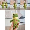 Soft And Cuddly Frog Keychain Plush Animal Adorable Cartoon Bag Pendant