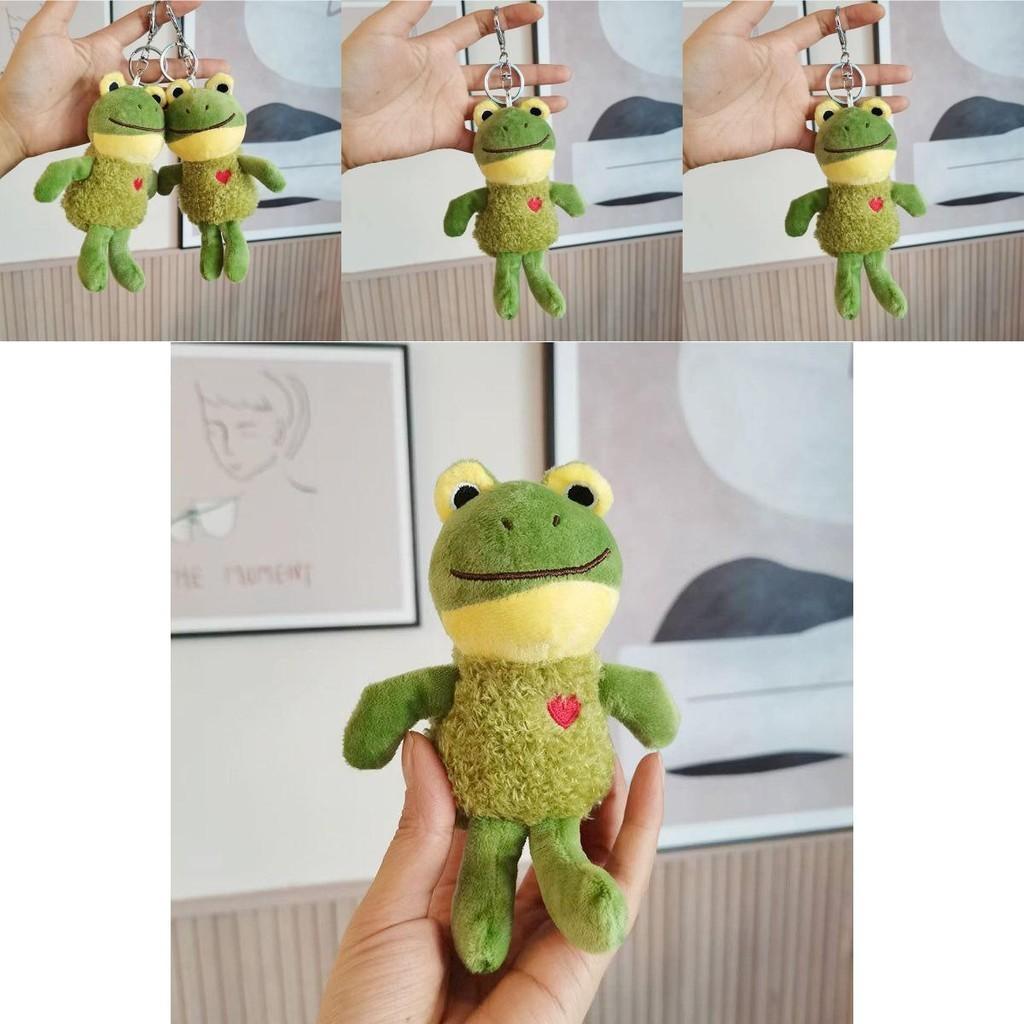 Soft And Cuddly Frog Keychain Plush Animal Adorable Cartoon Bag Pendant