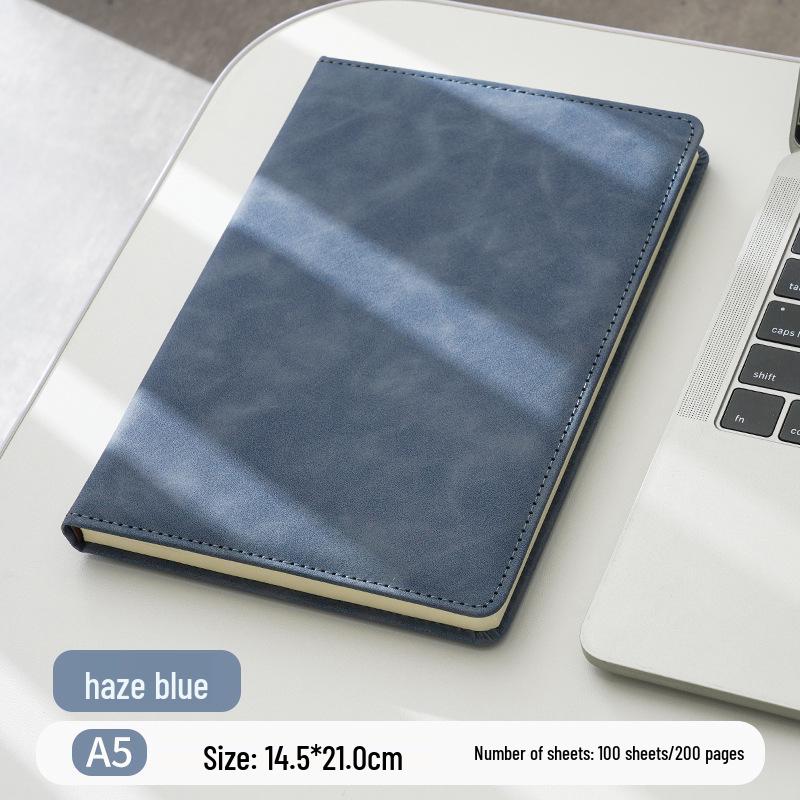 A5 Exquisite Hardcover Notebook - High-Quality Business Meeting Minutes Book with Skin-Feel Cover, Ideal Gift Box Edition