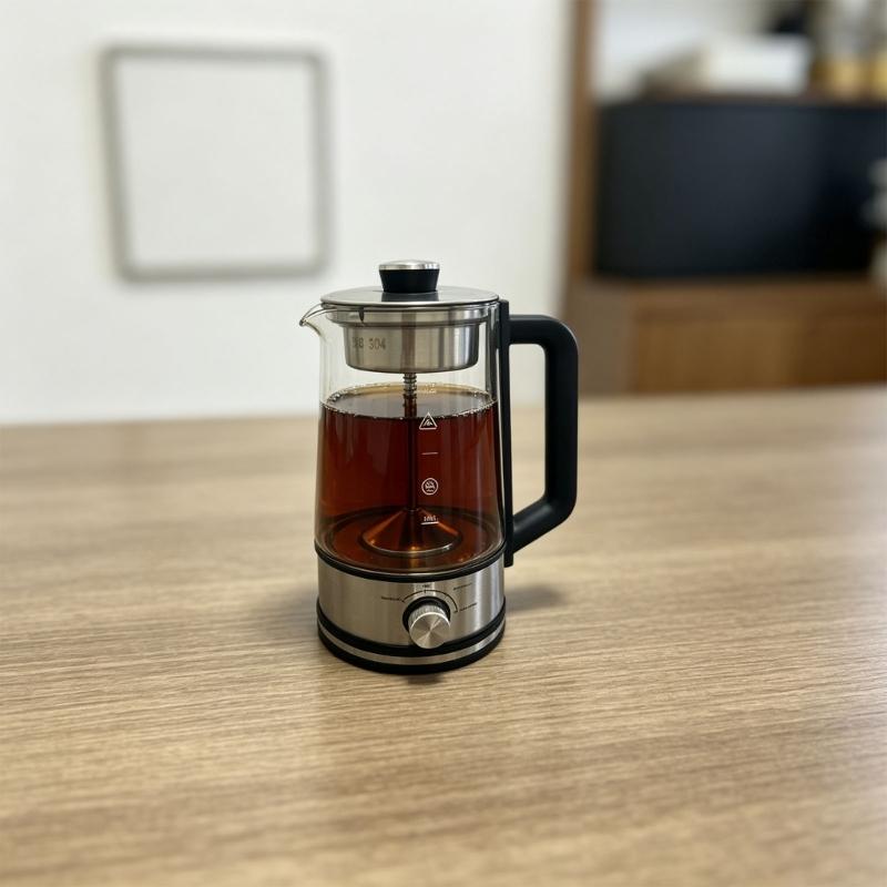 Automatic Steam Tea Maker With Nonrust Steel And High Borosilicate Glass For Healthy Brewing Perfect For Home And Office Use