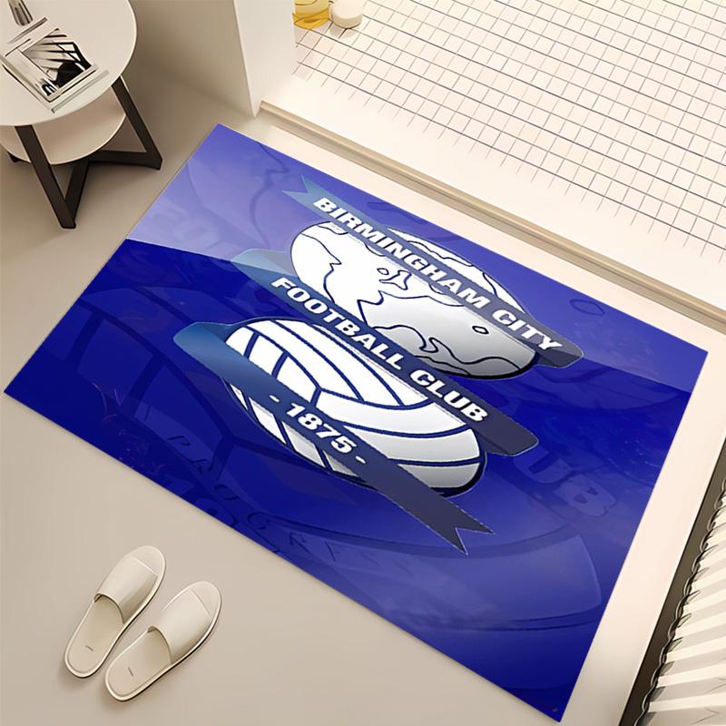 1pc BIRMINGHAM CITY LOGO Print Area Rug - Soft, Washable Non-Slip Indoor Mat, Living Room, Home Office Decorative Rug,Office Decorative
