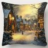 1pc Pillowcase, Winter Tale Christmas Design Cushion Cover, Soft And Comfortable Polyester Short Plush Fabric, Single-Sided Printing, Multi-Size Optio