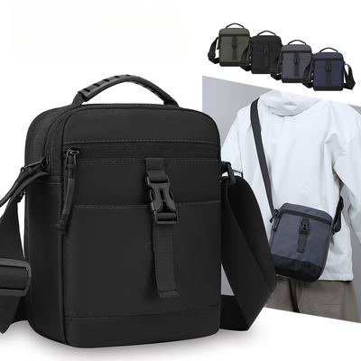 Messenger Sling Bags for Men Casual Oxford Small Zipper Crossbody Pouch Simple Mini Crossbody Phone Bag Male Side Shoulder Bag