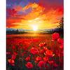 CHENISTORY Coloring By Number Sunset Scenery For Adults DIY Picture By Numbers Seascape Flower Drawing On Canvas Home Decor Gift
