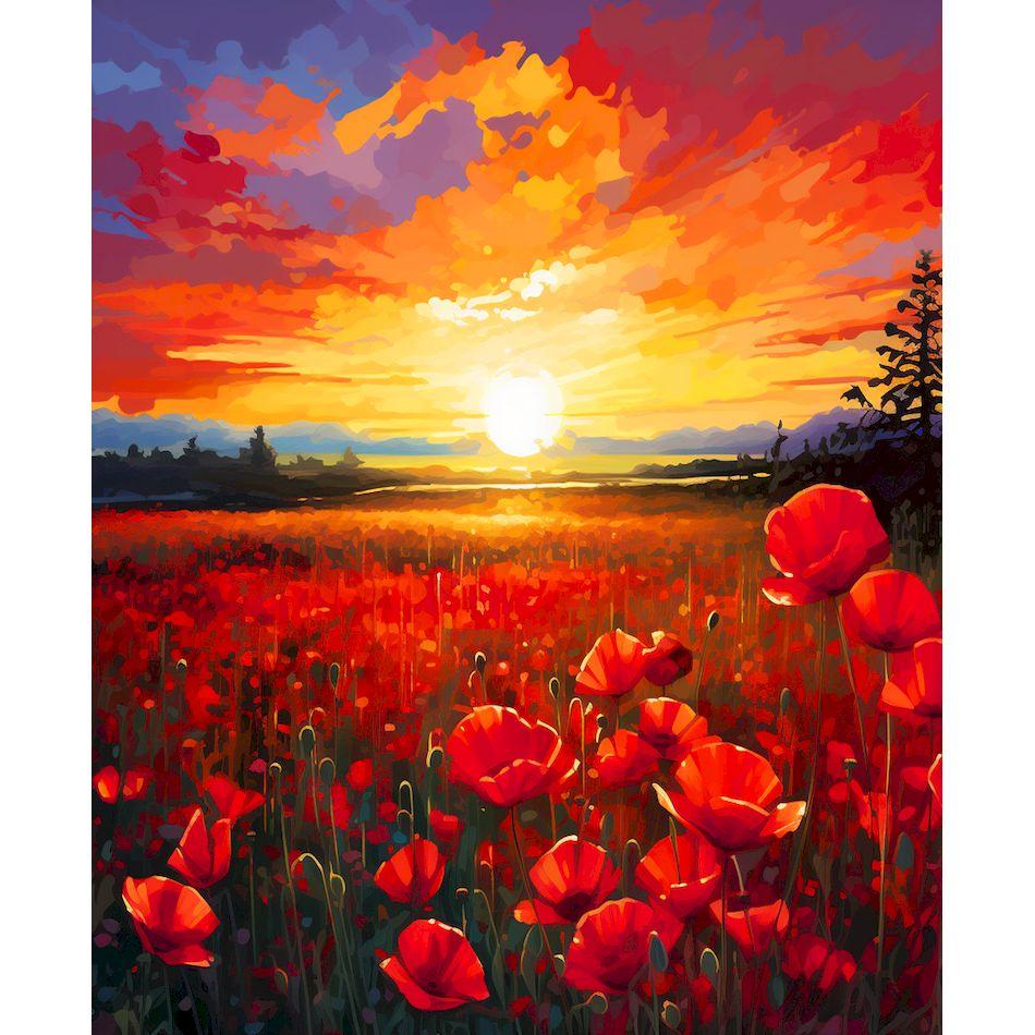 CHENISTORY Coloring By Number Sunset Scenery For Adults DIY Picture By Numbers Seascape Flower Drawing On Canvas Home Decor Gift