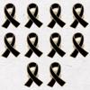 1/5/10 stk Sort Hvid Bånd Broche Begravelser Mindesmærke Pin Til Kvinde Mænd Metal Bånd Sørgebadge Jakkesæt Kjole Skjorte Tilbehør