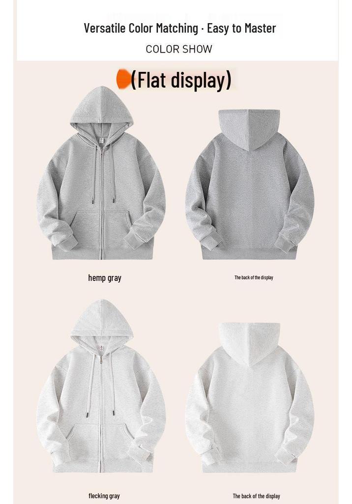 2025 Fleece-Lined Hoodie Jacket: Autumn/Winter Casual Sportswear
