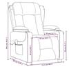 VidaXL Fauteuil inclinable électrique Noir Similicuir 3098801