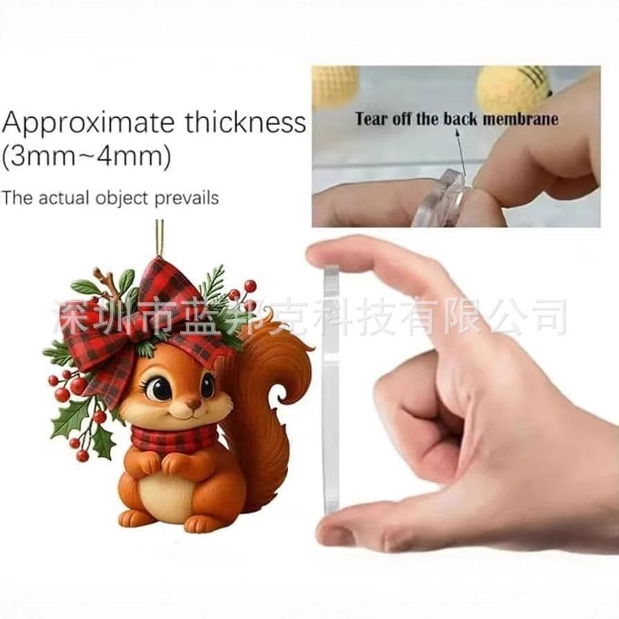 New Funny Squirrel 2025 Funny Squirrel Acrylic Pendant Christmas Advent Calendar Blind Box