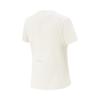 Li-Ning Fitness Series Simple Solid Color Round Neck Pullover Short Sleeve T-Shirt Women Tops Off-White ATSV510-7