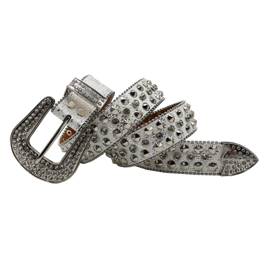 Women's Hip Hop Punk Rhinestone Cross Belt - Trendy Wide Waistband with Glittering Diamonds