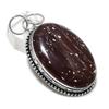 Natural Cappuccino Jasper Gemstone 925 Steling Silver Pendant 2.40" n3W92