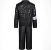 Michael Jackson Cosplay Herren 80er Retro Pailletten Tanz MJ Kostüme Performance Outfit Mit Hut Sonnenbrille Und Handschuhen Für Halloween