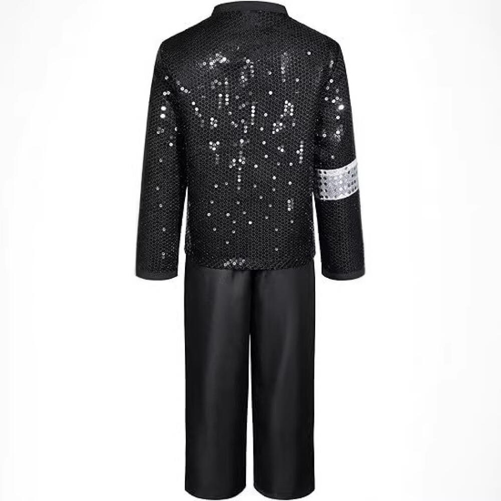 Michael Jackson Cosplay Herren 80er Retro Pailletten Tanz MJ Kostüme Performance Outfit Mit Hut Sonnenbrille Und Handschuhen Für Halloween
