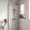 Rea Parot Brushed Copper Surface-Mounted Shower Set