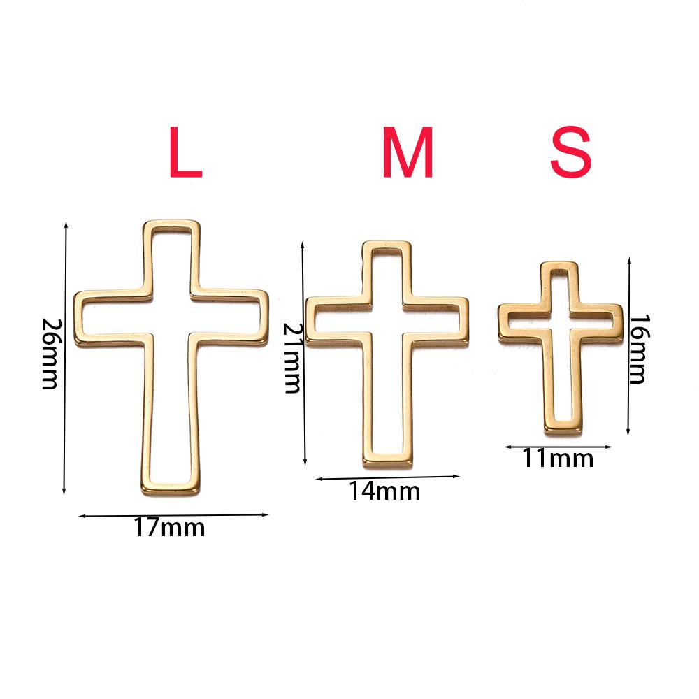 10pcs Stainless Steel Geometric Star Cross Round Frame Earrings Charms Connectors for Necklaces Earrings Jewelry Making Supplies