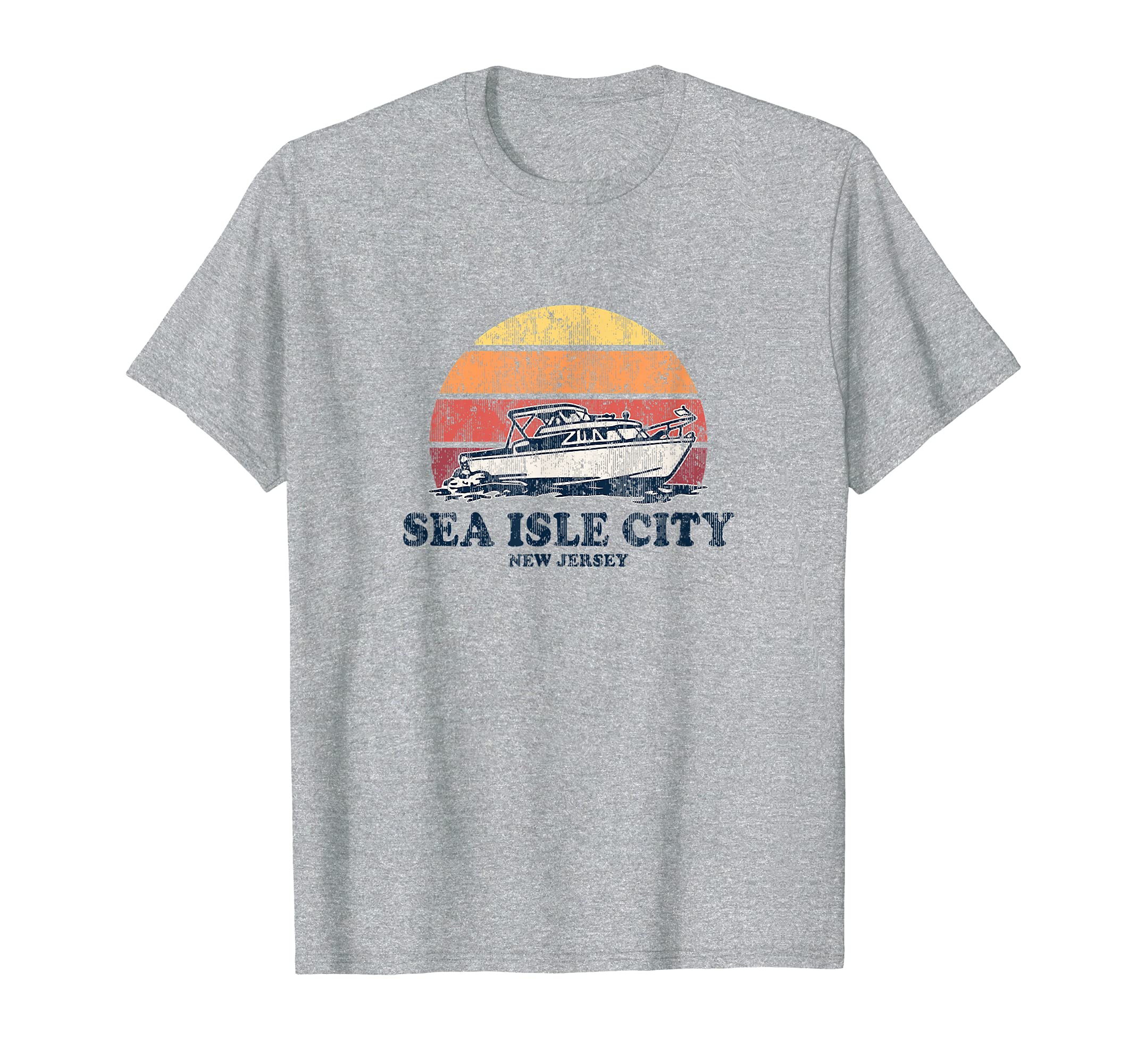 

Футболка Sea Isle City NJ Vintage Boat Retro Boat Design 70-х годов