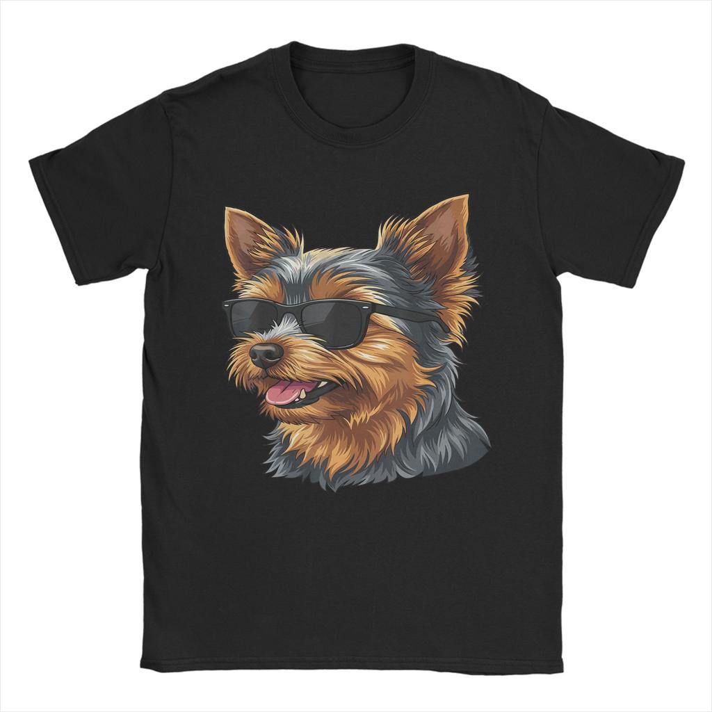 Funny USA Patriotic American Yorkshire Terrier TShirt for Unisex Unisex Crew Neck Cotton T Shirts Tee Shirt Big Size Clothes