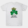Men Black Print T-shirt Irish Princess No-Cut Transfer Paper Print Cotton Tshirt