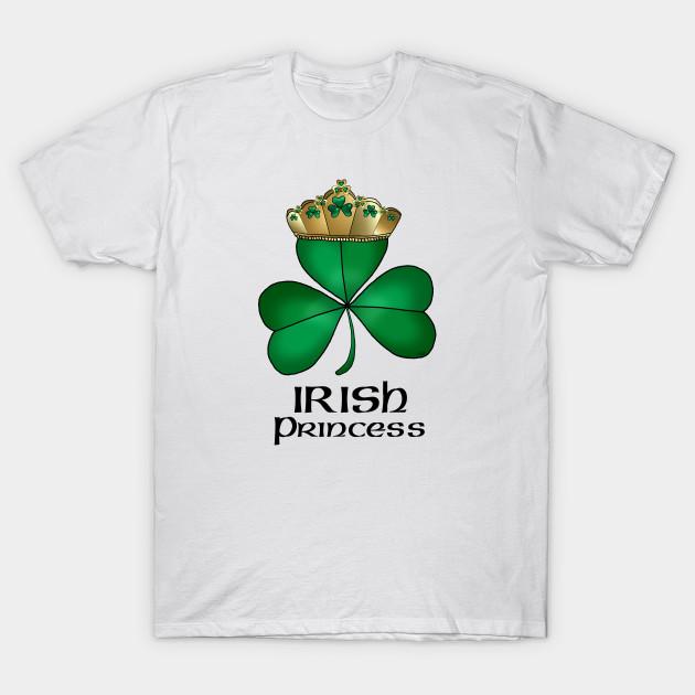 Men Black Print T-shirt Irish Princess No-Cut Transfer Paper Print Cotton Tshirt S