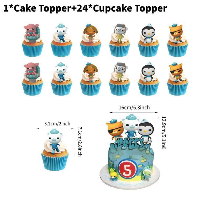 Colorful Octonauts Birthday Party Decoration Set With Spiraling Banners And Balloons