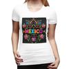 Colorful Mexican Traditional Pattern TShirt for Women ONeck Streetwear T Shirts Womens Short Sleeve Summer Clothes Tops