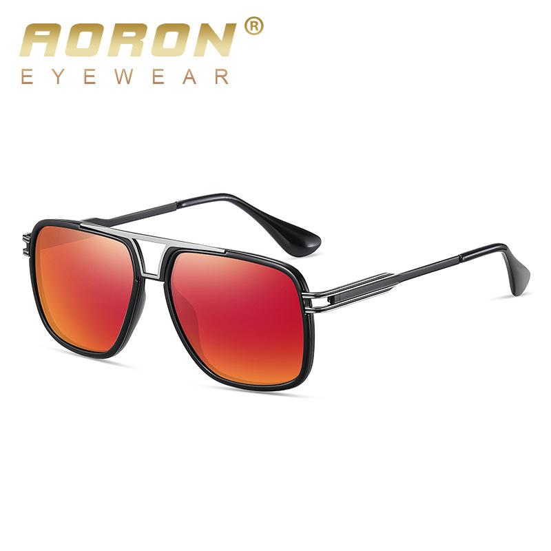 aoron Polarized Driving Sunglasses Fashion Men's Metal Anti-ultraviolet Discoloration Sunglasses