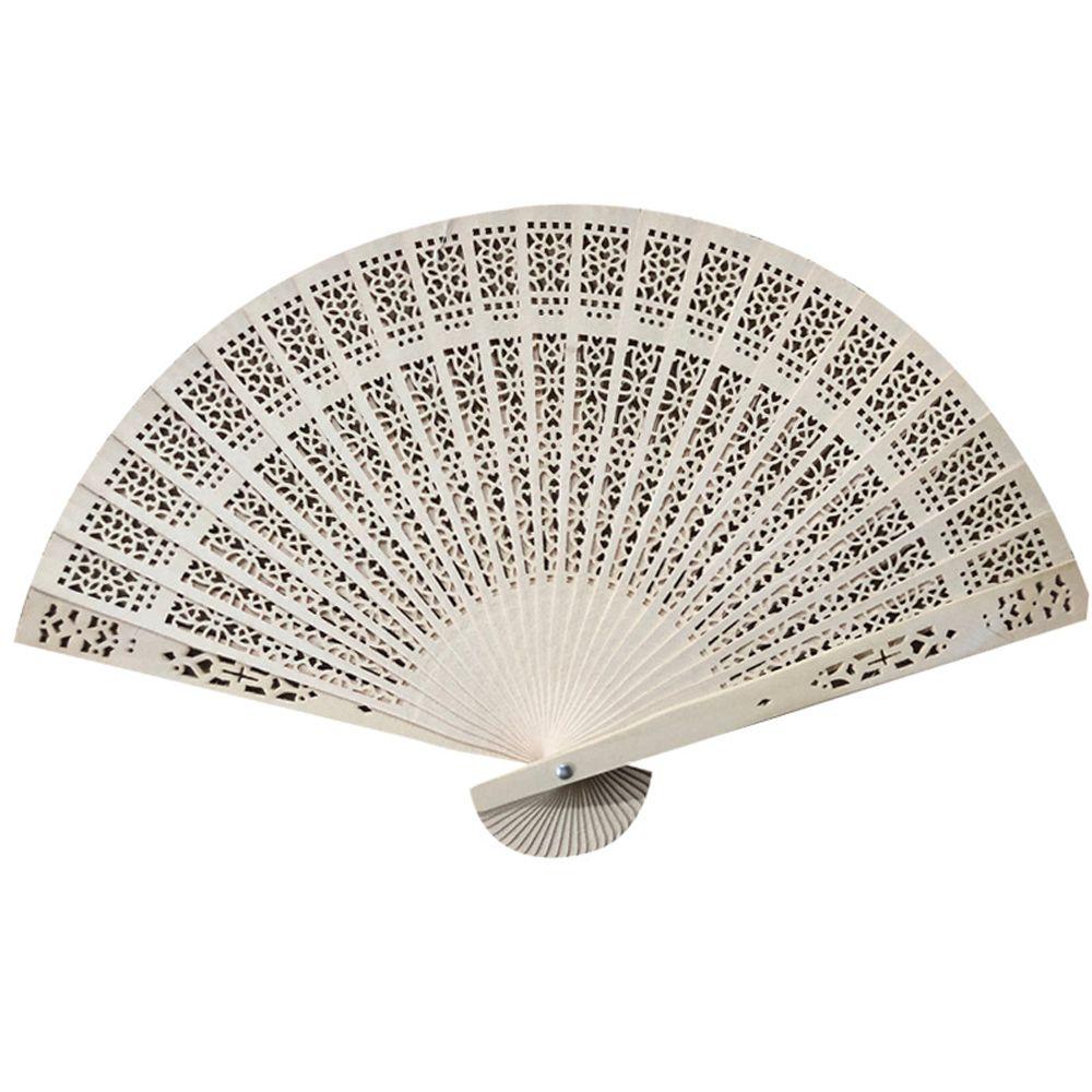 Handmade Sandalwood Fan Hand Held Flower Fans Folding Fans Photo Prop Tool Hollow Dance Hand Fans
