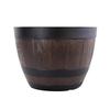Barrel Garden Planter Plant Container Decoration for Yard Patio Resin Flower Pot Half