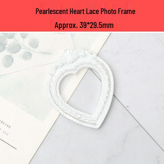 Retro Cream Glue Epoxy Resin Miniature Photo Frame DIY Dollhouse Accessories