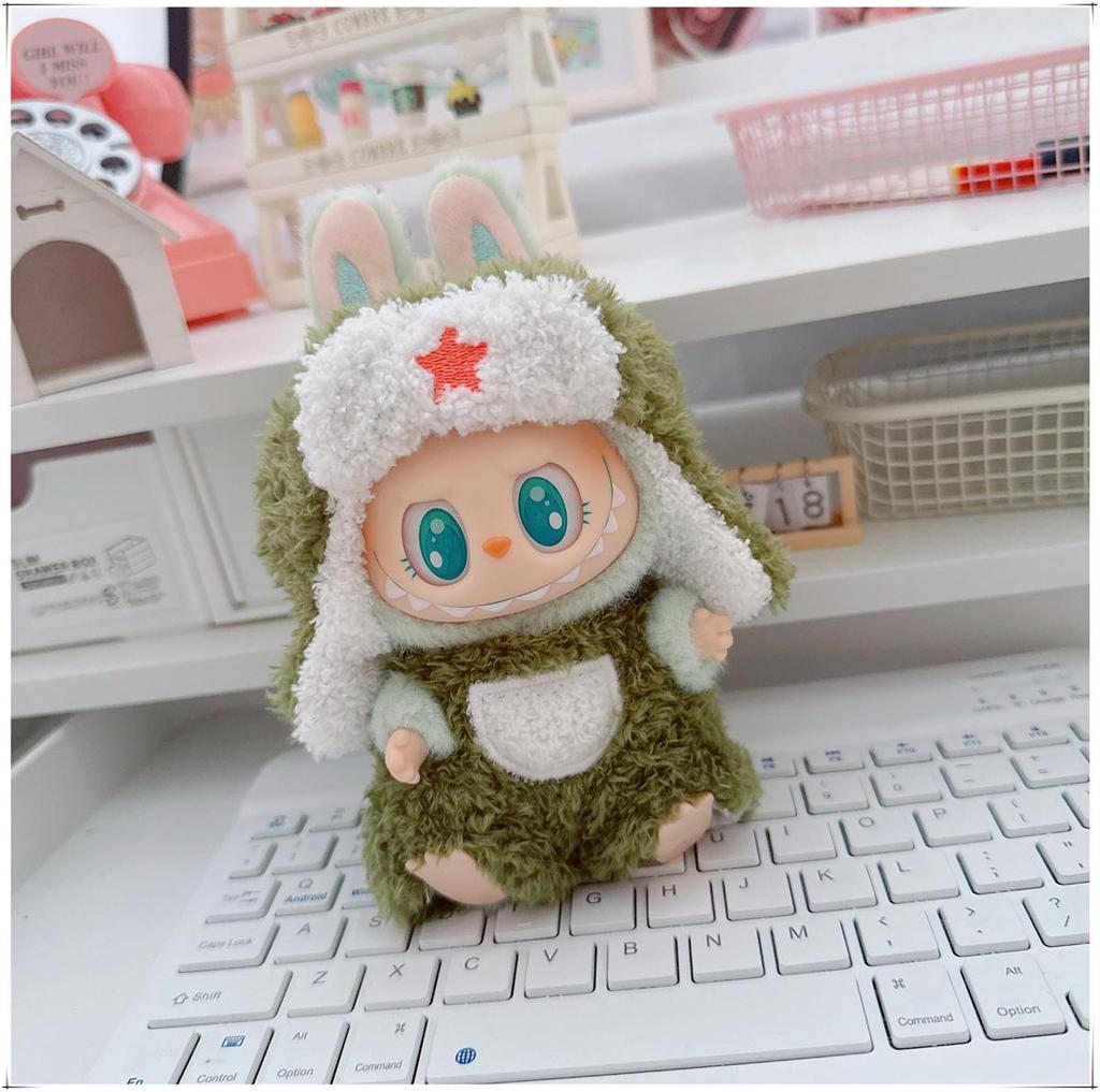 17cm Labubu Doll Vinyl Keychain: First & Second Gen Blind Box Clothes Collection