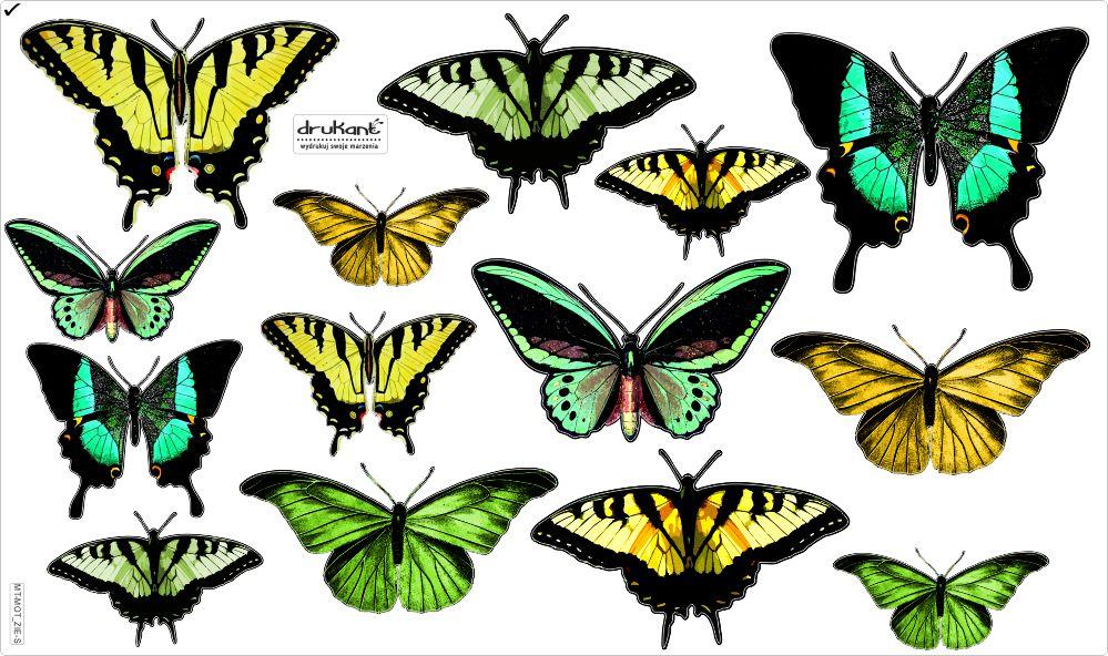Decorative Stickers for Children - Green Butterflies