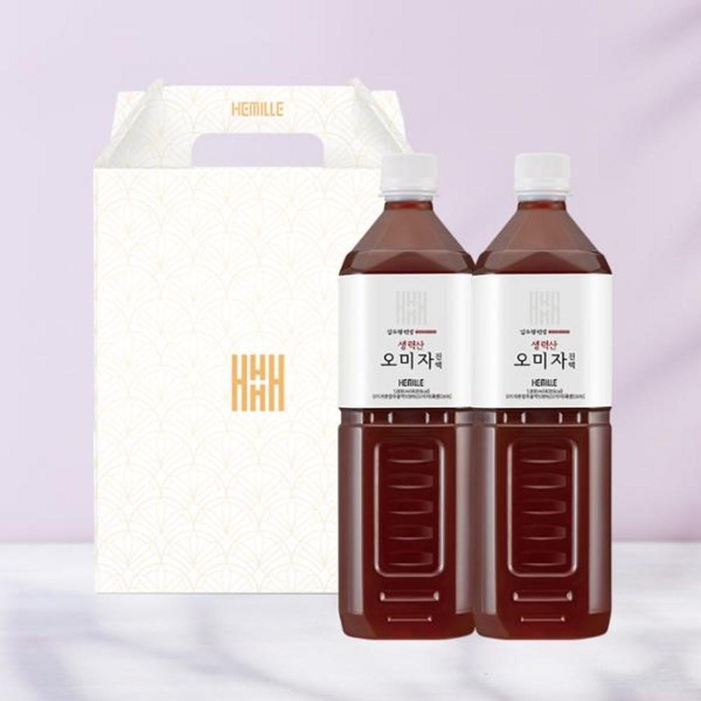 Hemile Director Kim So-hyung Saengnyeoksan Omija Syrup Mungyeong Omija Extract 1L 2 Bottles Gift Set 2 pcs
