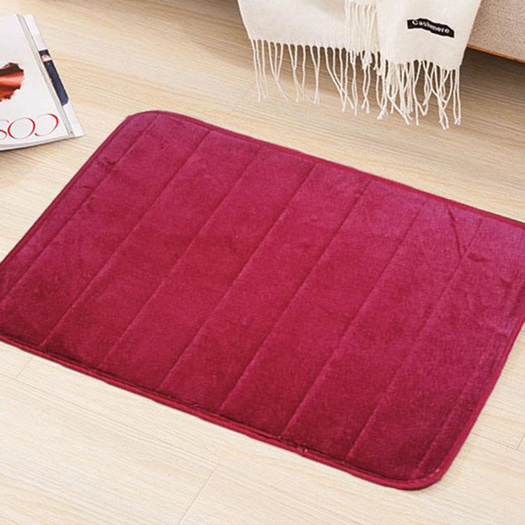 Coral Velvet Floor Mat Memory Cotton Slow Rebound Carpet Bedroom Door Door Mat Bathroom Kitchen Absorbent Non-slip Door Mat