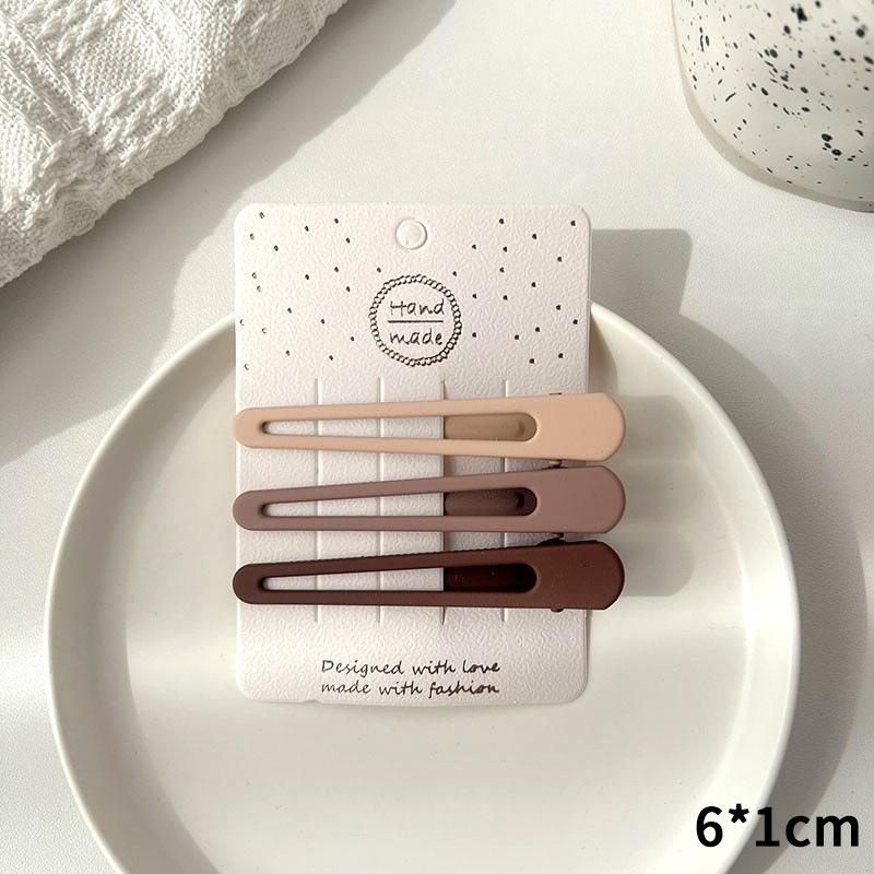 3/4Pcs/Set Women Girls Fashion Coffee Color Geometric Star Ornament Hair Clips Adult Sweet Hairpins Female Cute Hair Accessories