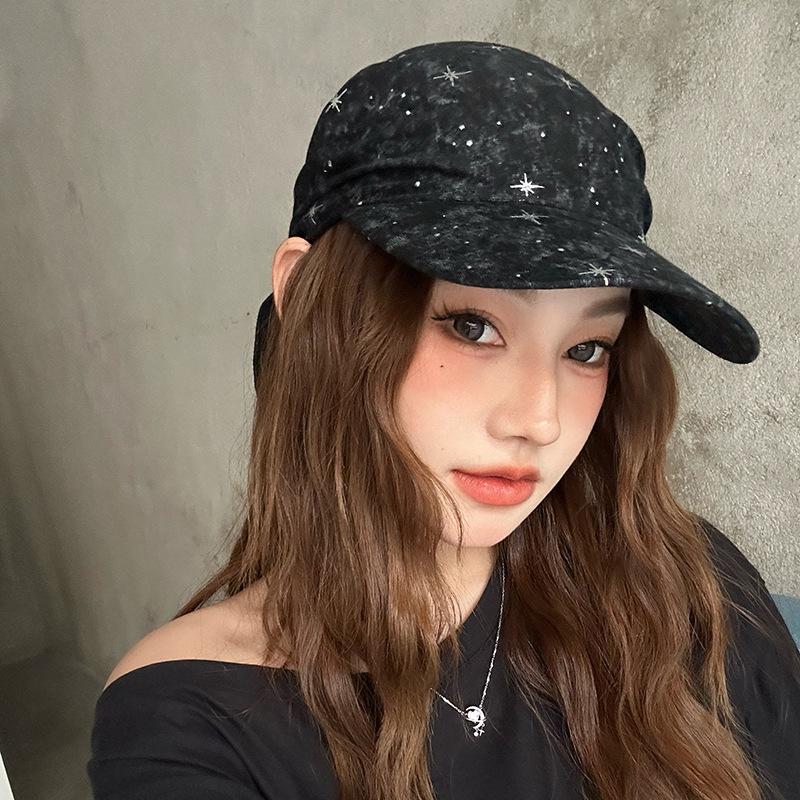 Retro Print Headscarf Hats Women Spring/Summer Thin Breathable Baseball Cap Turban Hat Vintage Kpop
