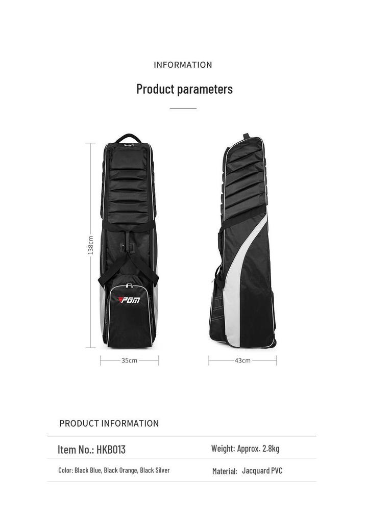 PGM Golf Air Travel Bag: Thickened Anti-Collision Cotton Design for Men and Women