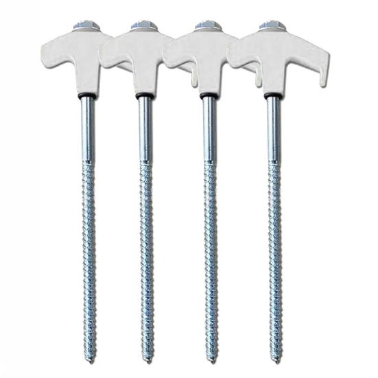 4/8Pcs Tent Nails Outdoor Camping Ground Stakes High Strength Rustproof Corrosion Resistant Luminous Tent Stakes Metal Sand Pegs