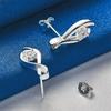 925 Sterling Silver Luxury Exquisite Note Zircon Stud Earrings for Women Fashion Gifts Jewelry Wedding Party Accessories