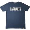 T-shirt Carhartt Coupe Relaxée Homme Taille Petite S Logo Bleu Écrit Tee Workwear