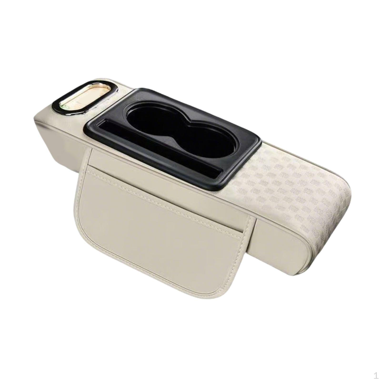 

Auto Armrest Cushion Heightening Pad Arm Support Side Storage Bag Middle Center Console белый