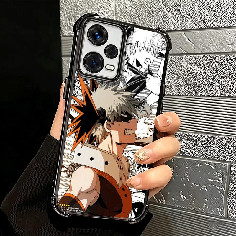 MHA My Hero Bakugou Katsuki Soft Phone Case For Xiaomi Redmi Note 14 15 Pro Plus 13 12 11S 11T 5G 10 9S 9 Plating Anti-Fall Fund