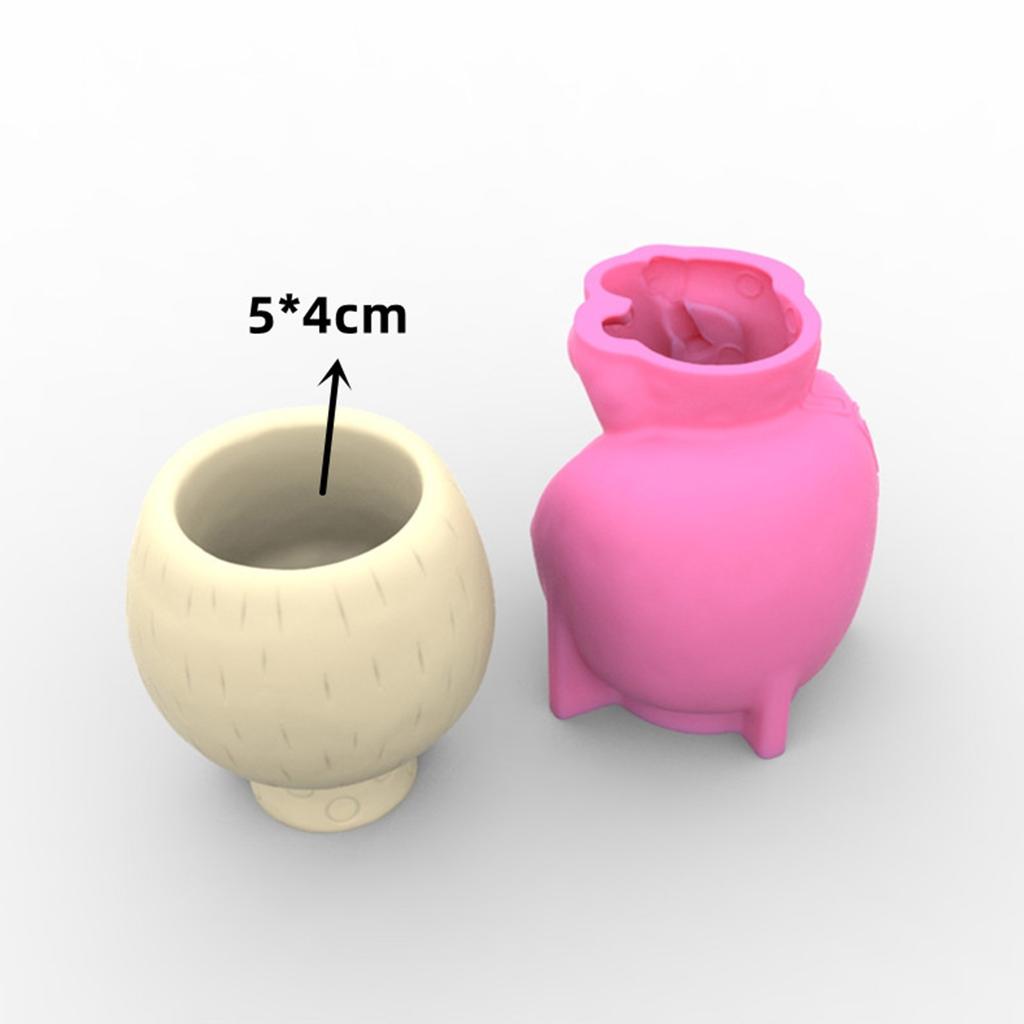 Face Flower Pot Silicone Mold Succulent Planter Concrete Mold Cute Concrete Cement Mold for DIY Pen Holder,Home Decors