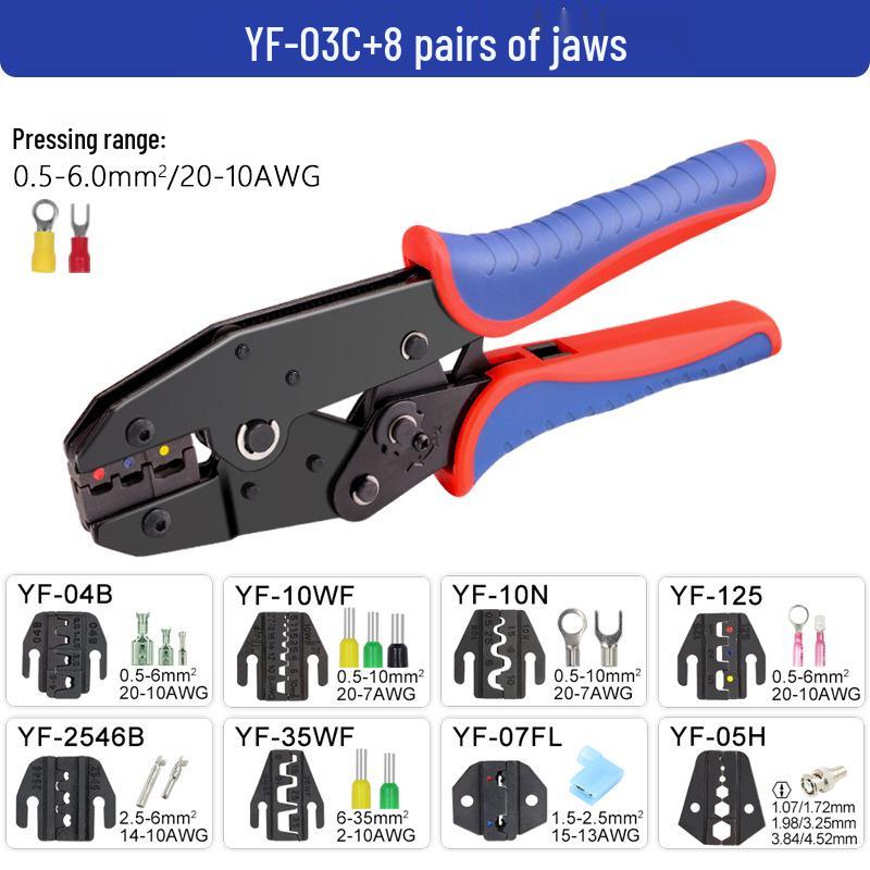 YF Series Cold Press Terminal Crimping Pliers for Copper Lug and Plug Terminal