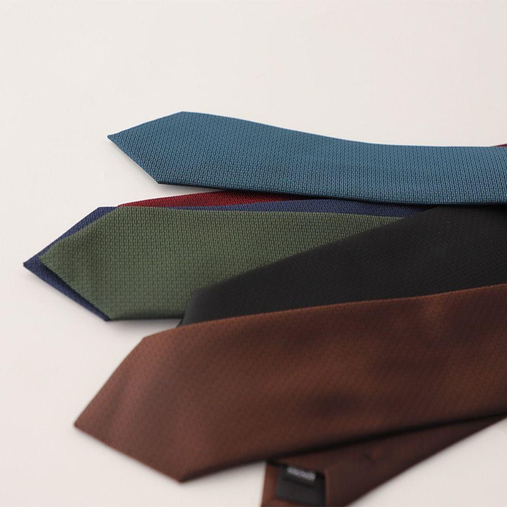 Solid Color Striped Neck Ties 8cm Width Men's Wedding Tie Classic Mens Necktie  Wedding Party