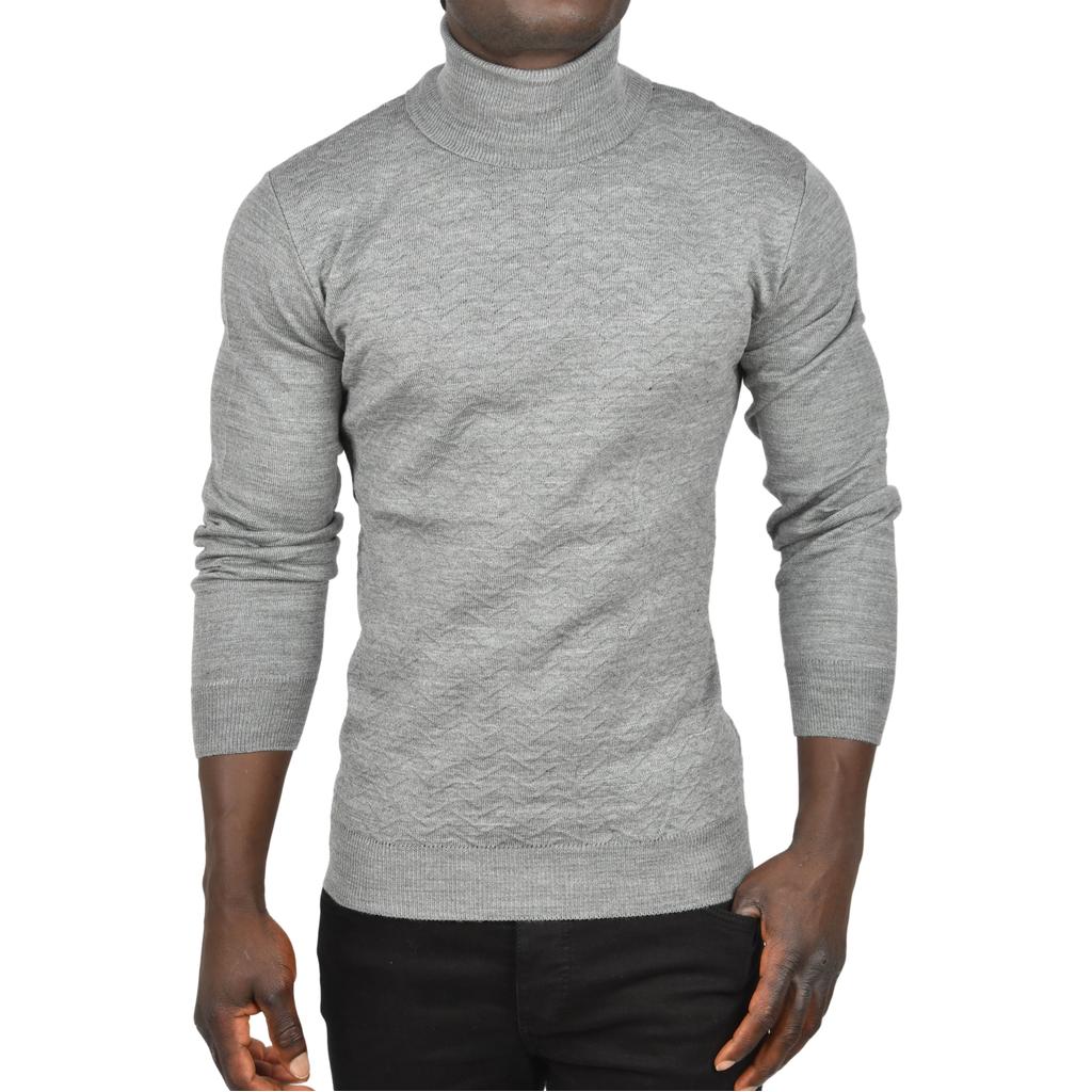 DeepSEA Zigzag Desenli Tam Balıkçı Yaka Dar Kesim Boğazlı Triko Kazak 2505497