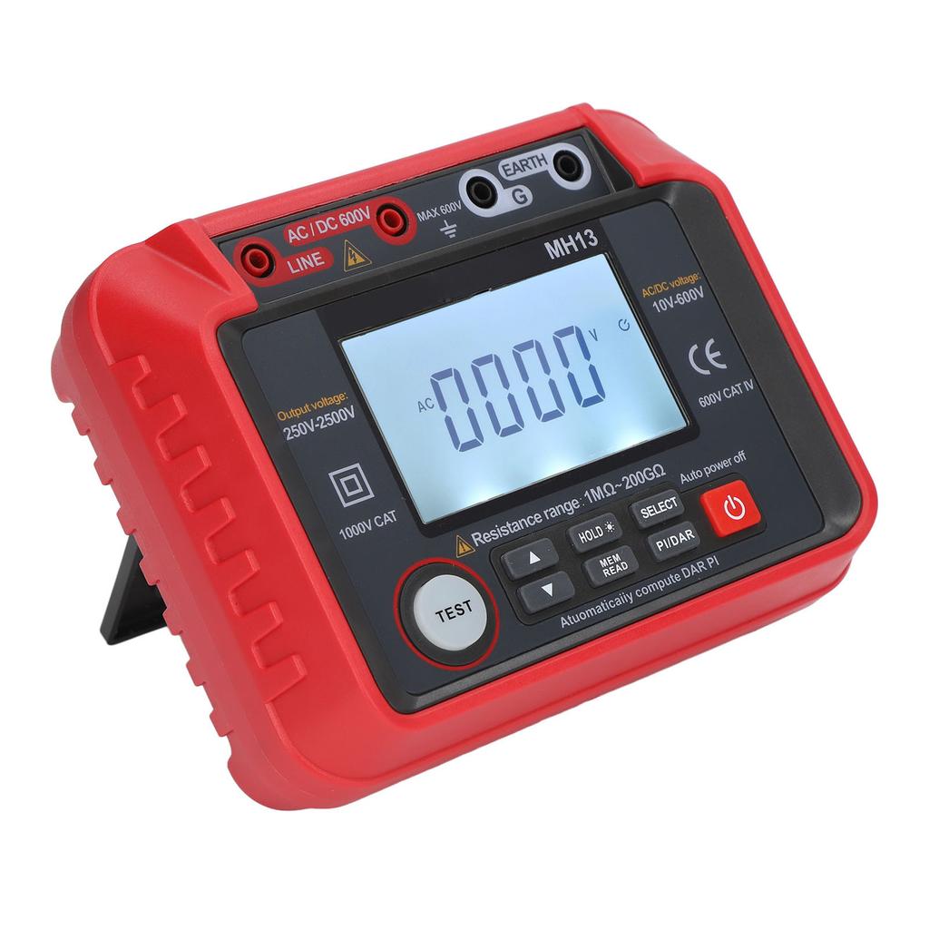 Megometru Tensiune AC și DC Descărcare Măsurare Precisă Tester Ohm Roșu