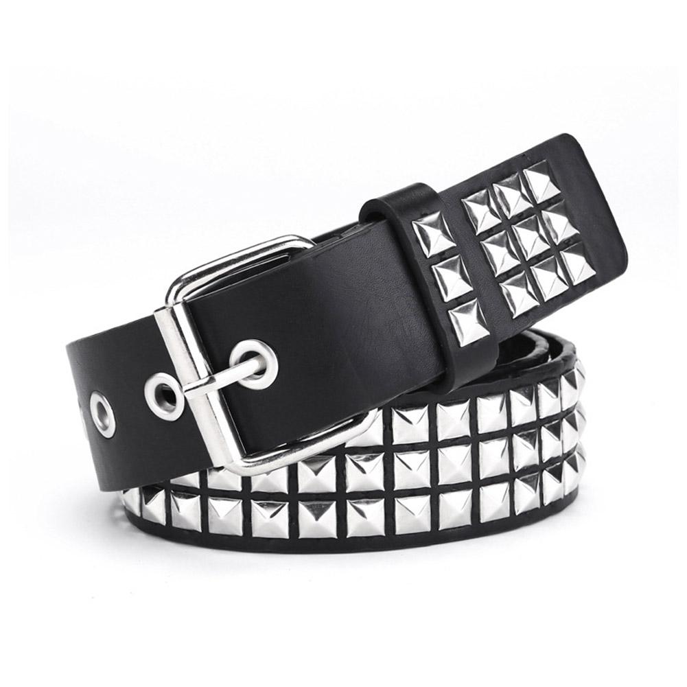 Y2K Women's Belt Trend Simple Double Hole Men Belt Punk Hip Hop Rock Style Subculture Belt Punch Free Belt for Men and Women