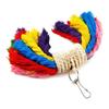 Colorful Cotton Rope Bird Rope Hanging Buckle Exercise Training Tool Cage Hanging Safe Foraging Design Parrot Chewing